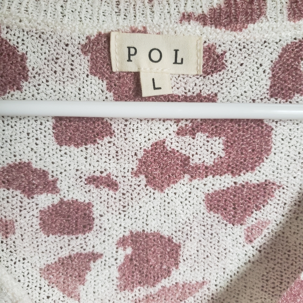 Ec Pol Raspberry Leopard Print Sweater - image 2